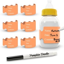 Write and Reuse Baby Bottle Labels for Daycare Pumpkin Doodle Style