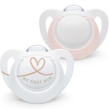 NUK Star Newborn Baby Dummy  0-2 Months  BPA-Free Silicone Soothers  Pink  2