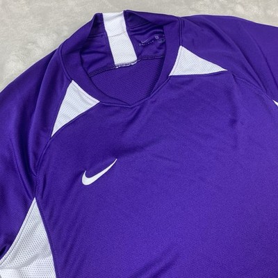New Nike Short Sleeve Legend Soccer Jersey Men Medium Purple Dri Fit Snag AJ1013