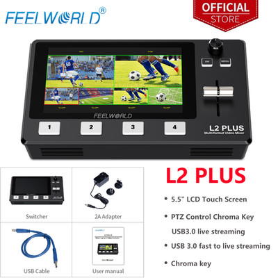 FEELWORLD L2 Plus Video Mixer Switcher 5.5 inch LCD Touch 4 HDMI In Live Stream