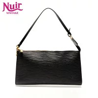 Louis Vuitton Pochette Accessoires Epi Leather Shoulder Bag Black