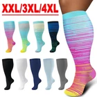 Plus Size Compression Socks 20-30 mmhg for Men and Women Wide Calf 2XL-4X-Large