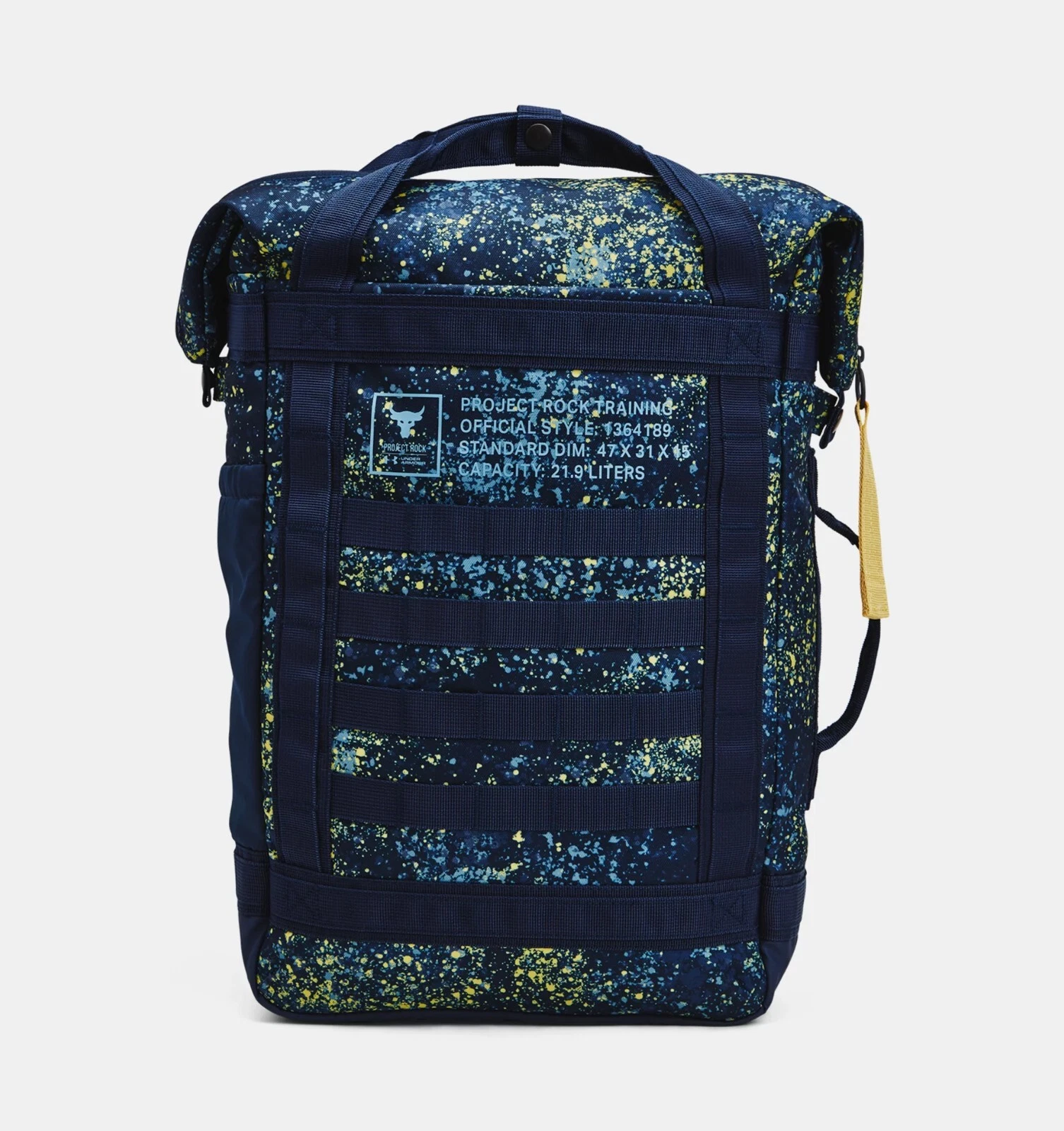 Under Armour UA Project Rock Box Duffle Backpack Training Bag Blue 1364189 NWT
