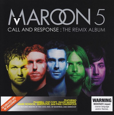 MAROON 5 - CALL & RESPONSE : THE REMIX ALBUM CD ~ CUT COPY~PAUL OAKENFOLD *NEW*