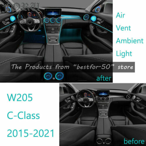 For Mercedes W205 C300 C63 Interior Accessories Ambient Light Air Vent Speaker - Picture 2 of 12