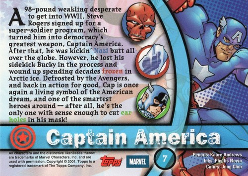 Topps 2001 Marvel Legends Cards, Regular and Foil, Single Cards, You Pick! - Picture 23 of 123