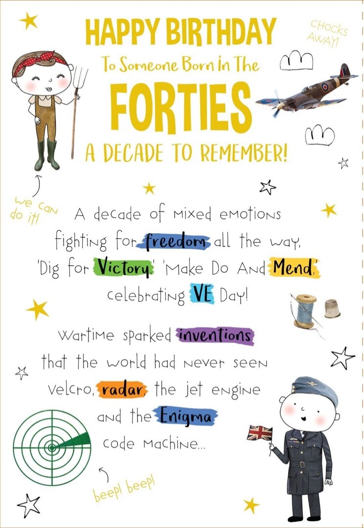 To Someone Special Born in the 1940s Decade To Remember Nostalgic Birthday Card