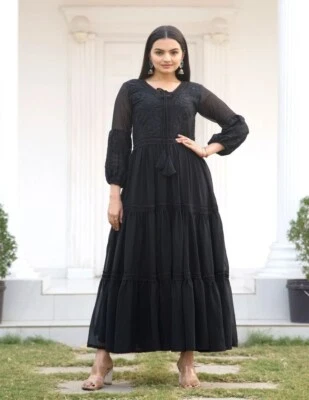 Designer Pakistaner Salwar Kameez Fertig Zu Tragen Anzüge Indisch Hochzeit Party - Bild 1 von 4