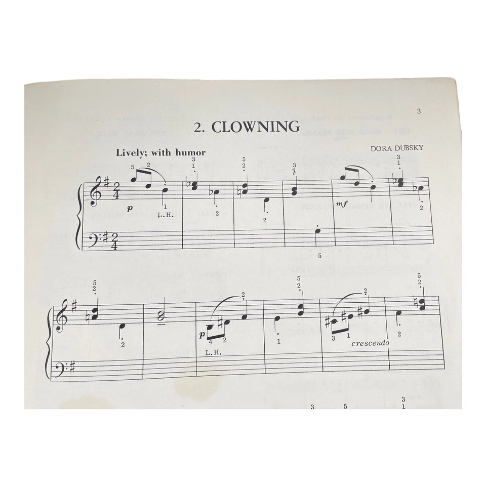 Partituras de colección 2 solos de piano Old World Melody & Clowing de Dubsky Foto 4 de 4