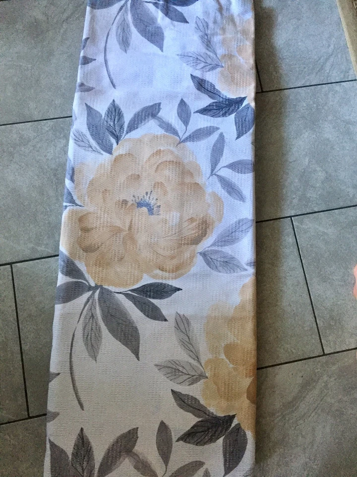 Juego de funda nórdica Nicole Miller Queen 3 piezas floral amarillo gris 100 % algodón nuevo con etiquetas Foto 4 de 4