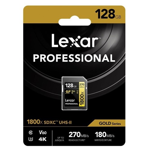 Lexar Professional 1800x 64GB 128GB 256GB 512GB 1TB SD Card UHS-II V60 C10 U3 - Picture 14 of 32