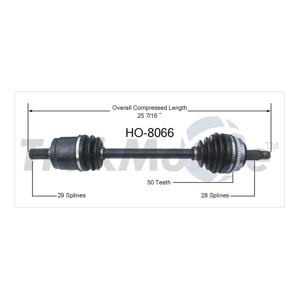 TrakMotive CV Axle Shaft 2x fits from 1989 to 1990 Acura Legend - Image 2 of 3