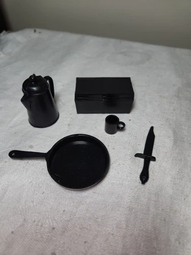 Vintage Marx Best of the West Black Accessories Strongbox Knife Cooking