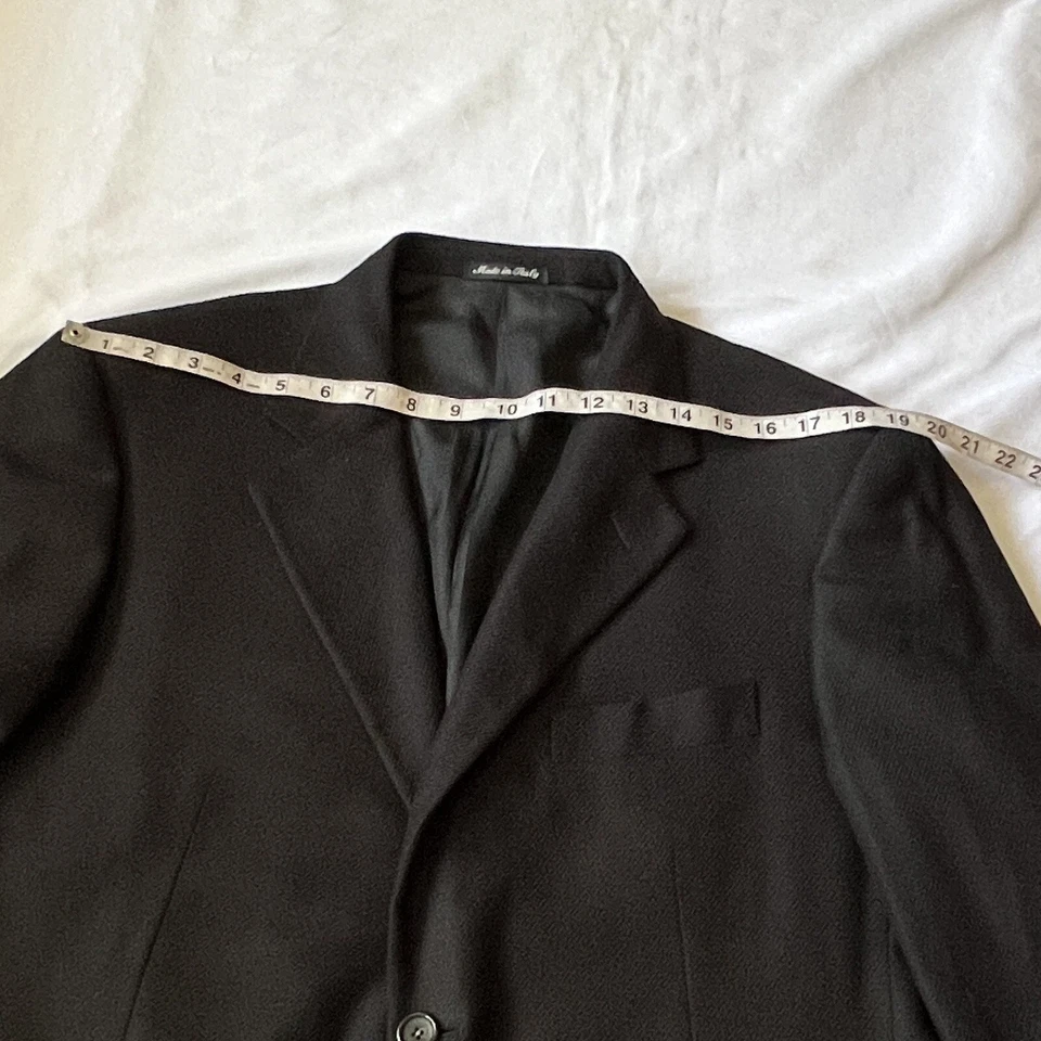 Chaqueta Blazer Pal Zileri Para Hombres Cachemira Dos Botones Negra Talla EUR 54 US L 44 Foto 4 de 4