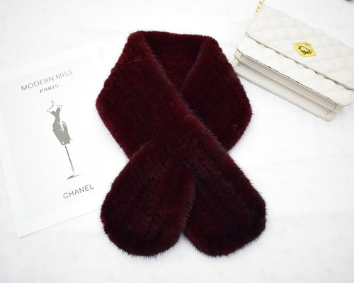 Men's Real Mink Fur Scarf Winter Warm Neckerchief Muffler Black Brown - Picture 18 of 19
