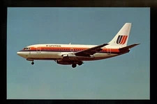 Aviation Airplane Airline postcard Aviation World #B-022 United Boeing 737