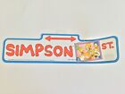 Simpsons Street 1990 Vintage Simpsons Sign 17” long Collectible