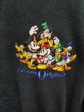 The Disney Store Disney Originals Fleece Sweater Adult Size XL Embroidered Logo