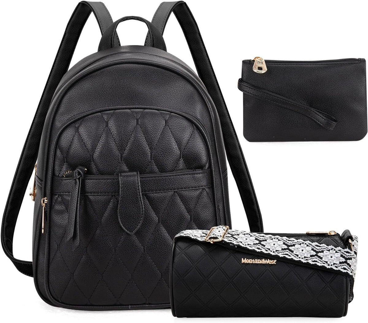 Montana West 3Pcs Anti Theft Backpack Purse for Women Small 3pcs