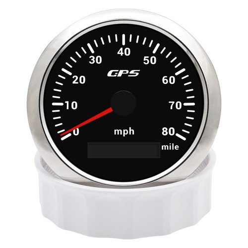 Universal 85mm Digital GPS Speedometer Odometer Gauge 0-80MPH For Car Boat Truck - Picture 12 of 14