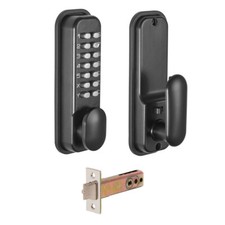 Matte Black Digital Lock with Mechanical Keypad