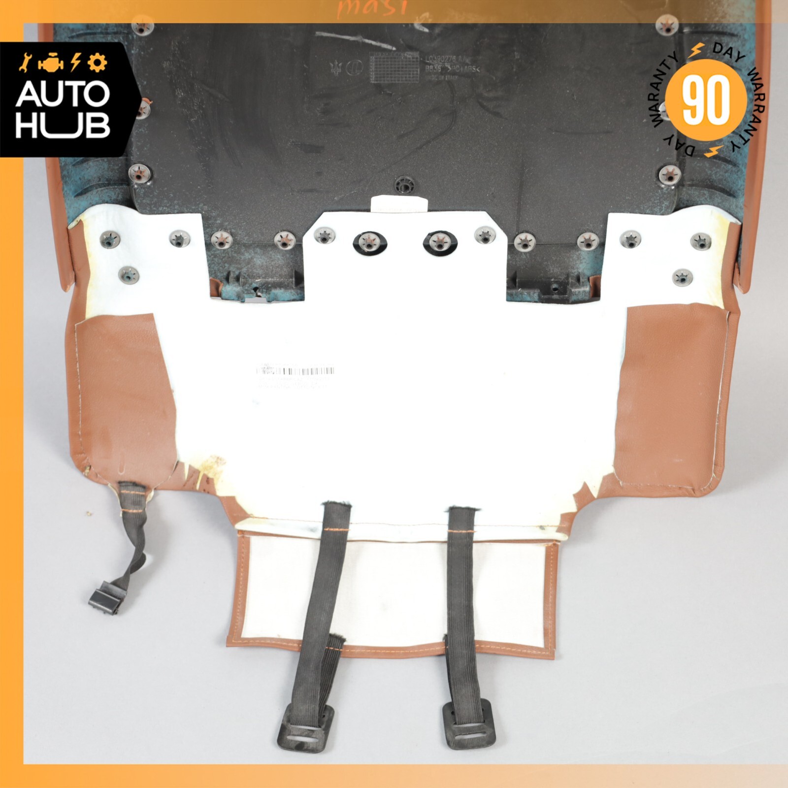 14-17 Maserati Ghibli M157 Front Right Side Seat Back Cover Brown OEM 51k