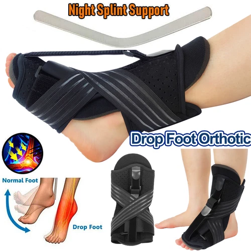 Plantar Fasciitis Night Splint Adjustable Straps Relief Night Splint - Picture 1 of 13