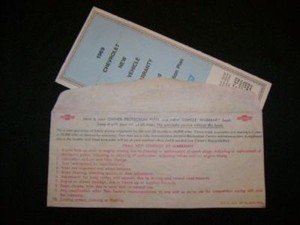 1968-69-1970-Corvette-Camaro-Chevelle-Nova-Envelope-POP-WARRANTY-protect-o-plate