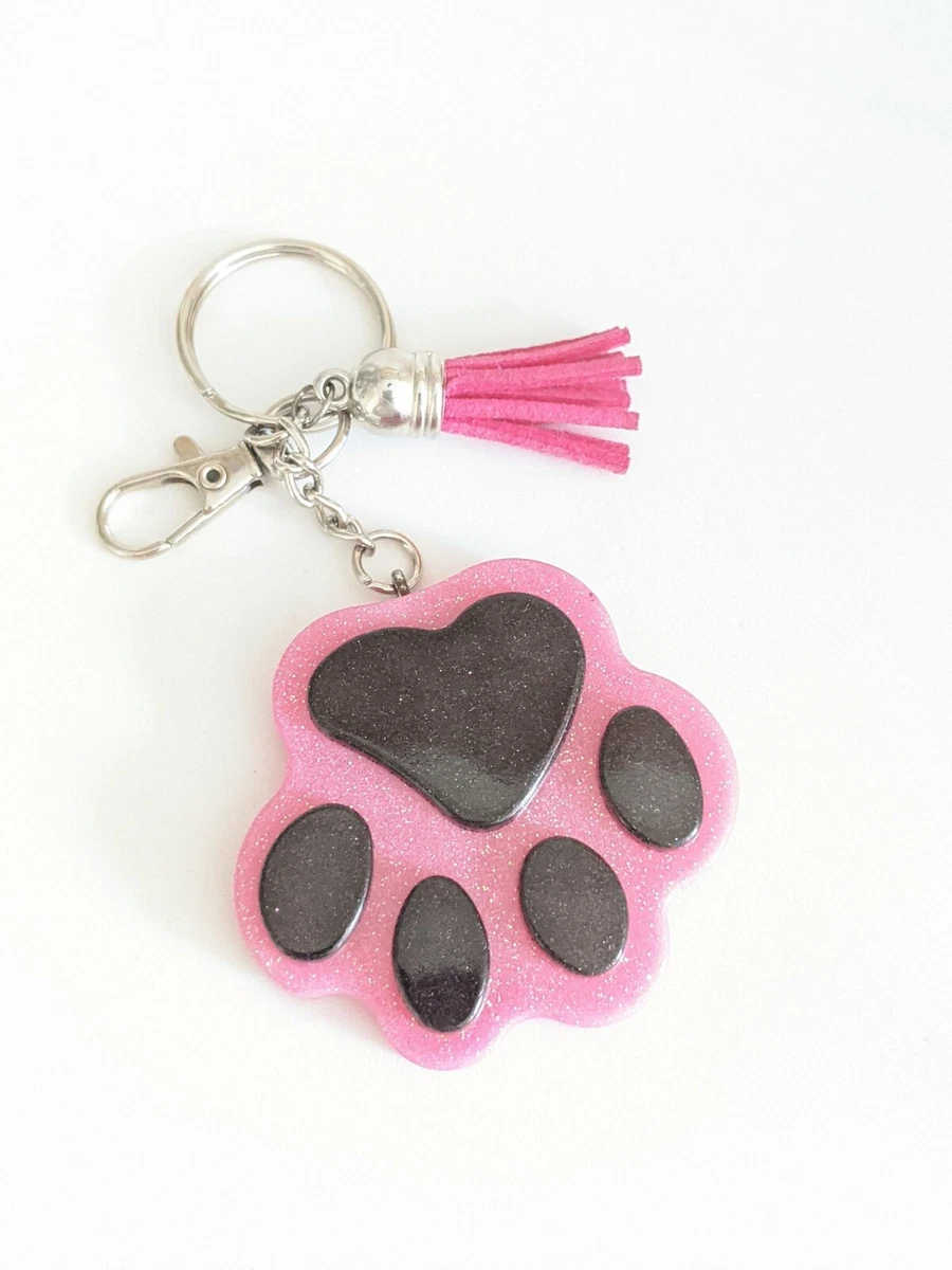Paw print hotsell keychain