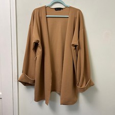 PrettyLittleThing open camel colored cardigan