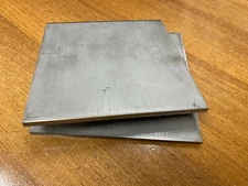 1/4" Stainless Steel Plate, 1/4" x 5" x 5", 304 SS 2 PCS