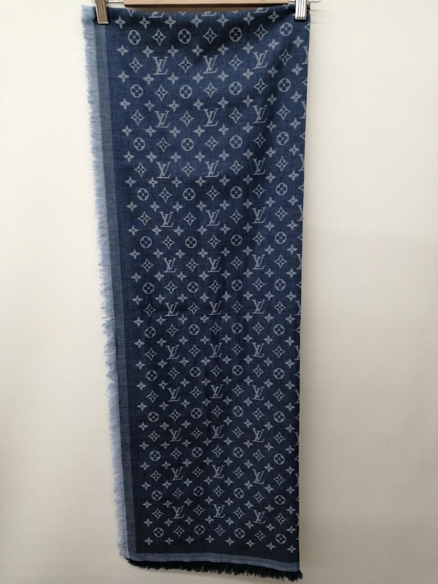 Louis Vuitton ネイビー スカーフ Louis Vuitton スカーフ 青（ブルー（青）系 Louis Vuitton(ルイ