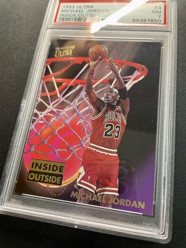 1993-94 Fleer Ultra - Inside Outside #4 Michael Jordan PSA 7 - Picture 3 of 4