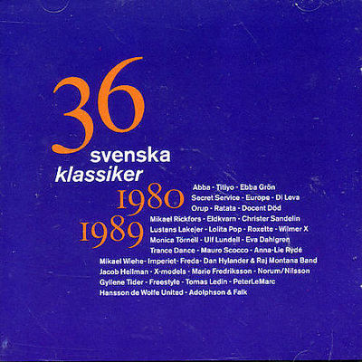 36 Svenska Klassiker: 1980-1989 MINT (2 DISCS) CD, May-2000