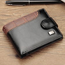 New Men's Leather Bifold ID Card Holder Purse Wallet Billfold Handbag Clutch US