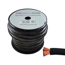 1/0 AWG 0 Gauge 50 Feet High Performance Flexi Amp Power/Ground Cable Wire Black