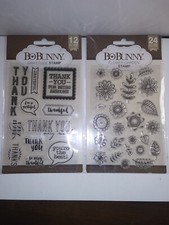 Bo Bunny Clear Stamps: Gratitude Theme and Flower Garden Theme