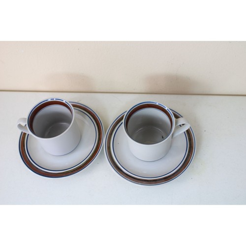 2 Salem Stoneware Cup Saucer Set Cups Saucers 91814 - Picture 2 of 4