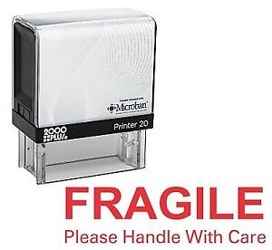 Fragile Please Handle W Care Office Self Inking Rubber Stamp Red Ink E 5651 Ebay