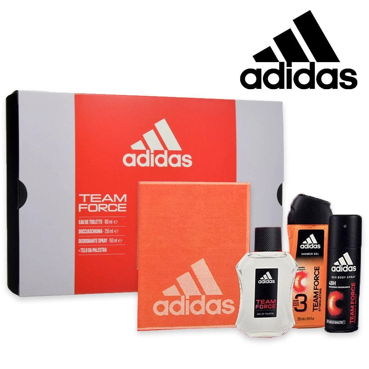 Perfume for Men adidas Team Force EDT 3.4oz Deodorant Shower Towel | eBay