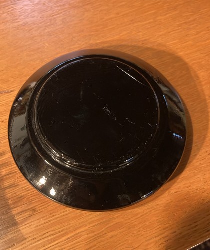 Vintage Black Amethyst Glass Round Ashtray - Picture 4 of 5