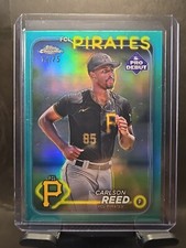 2024 Topps Pro Debut Carlson Reed #PDC-193 Chrome Aqua Refractor /75 Pirates