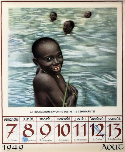 White Fathers Catholic Missionaries of AFRICA orig 1949 Calendar in French - Picture 10 of 11