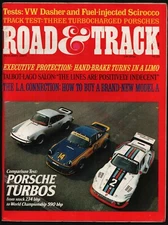 JANUARY 1977 ROAD & TRACK MAGAZINE PORSCHE TURBOS, VW DASHER, TALBOT-LAGO