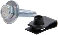 Allstar Professionell KöRper Bolzen Set W / Clips 50Pk Silber