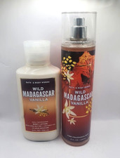 BATH AND BODY WORKS WILD MADAGASCAR VANILLA BODY MIST LOTION 8 OZ SET OF 2