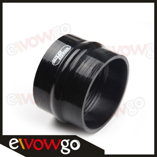 4" 102mm Hump Straight Silicone Hose Intercooler Coupler Tube Pipe Black - Picture 5 of 6