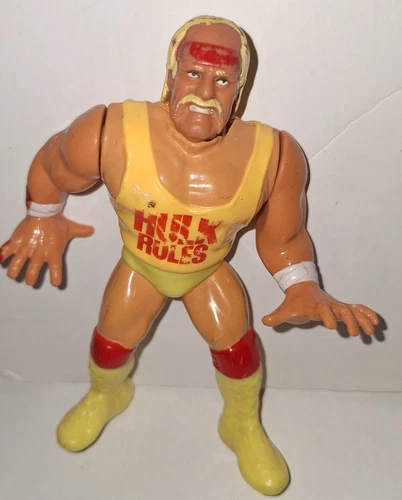 WWE USED Hulk Hogan Hasbro Action Figure Blue Card Series 1 WWF Wrestling