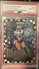2020 Panini Prizm - Rookie Jordan Love #363 Black & White Checker Prizm (RC)