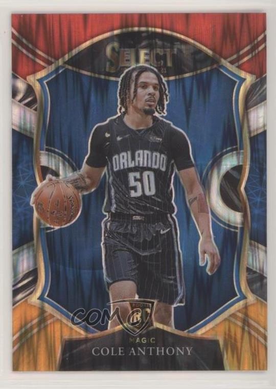 2020 Panini Select Concourse Red White Orange Flash Prizm Cole Anthony #75 v7j